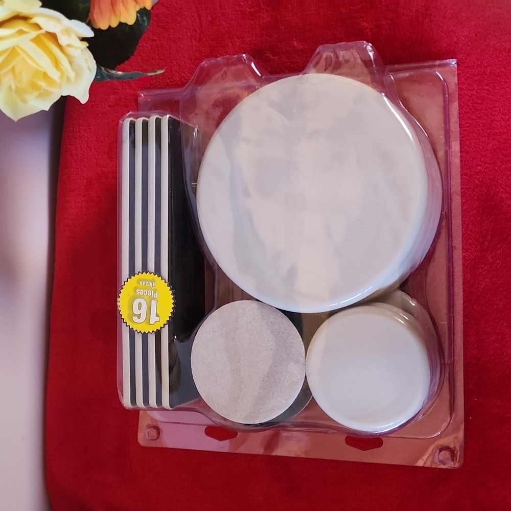 New, 16 pieces of Super Slider Assorted Reusable Furniture Sliders by Waxman.